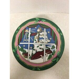 CHRISTMAS ANGEL DRESSER TRINKET BOX by MIKASA ULTRA CERAM, FX081, MADE IN JAPAN